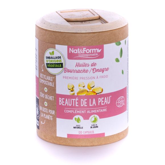 Huile de bourrache/onagre Ecoresponsable Nat&Form
