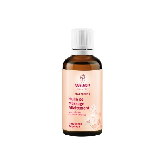 Huile de massage allaitement Weleda - flacon de 50 ml