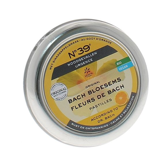 Pastilles urgence "calme et relaxation" Fleurs du Dr Bach Lemon pharma - Boîte de 45 g