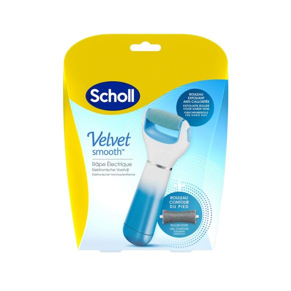 Velvet Smooth express Pedi râpe électrique anti-callosités Scholl - 1 râpe bleue