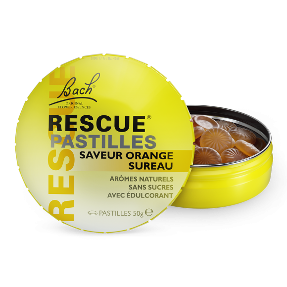 Fleur de Bach Rescue pastilles orange/sureau - boîte de 50 g