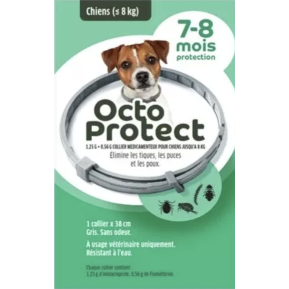Octo Protect collier antiparasitaire petits chiens Elanco - un collier x 38cm