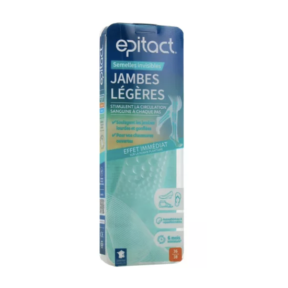 Semelles invisibles jambes légères taille 36/38 Epitact - une paire de semelles