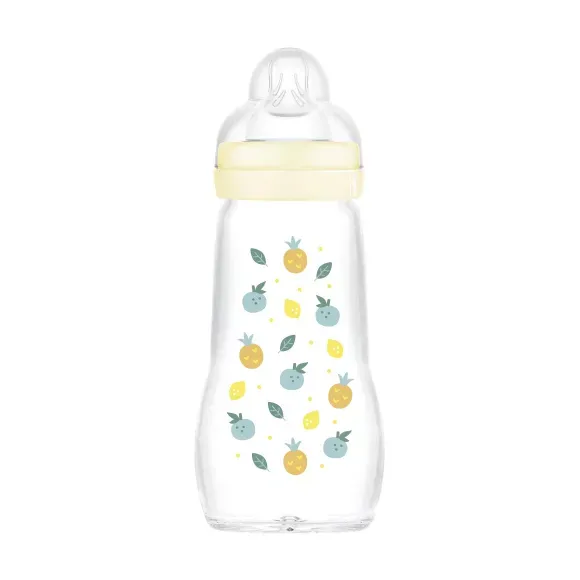 Biberon en verre débit 2 à partir 2mois et+ MAM - un biberon de 260 ml