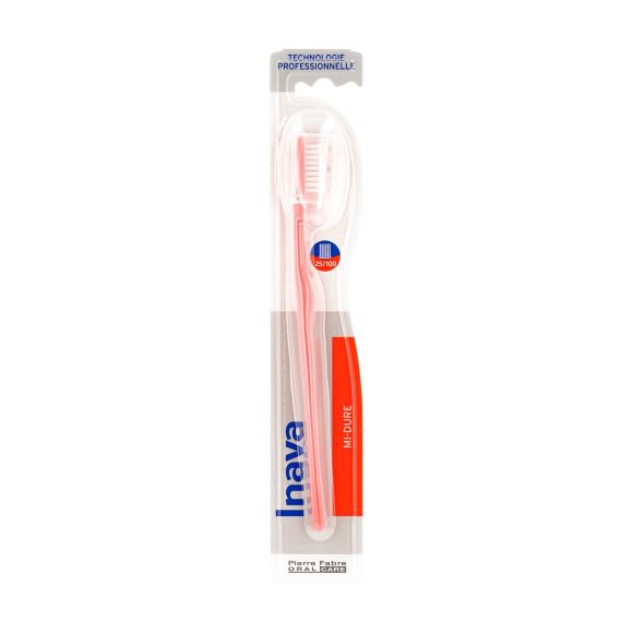 Brosse à dents mi-dure 25/100 Inava - 1 brosse à dents