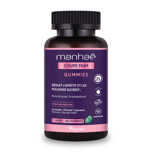 Manhaé Coupe-faim Vitavea - pot de 60 gummies