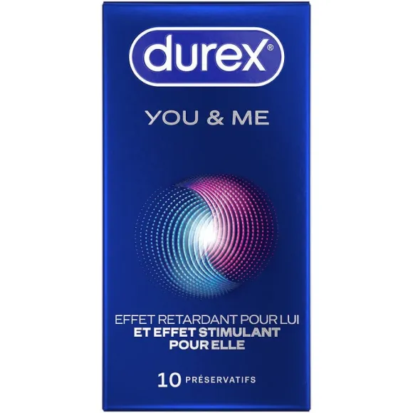 Préservatifs you and me Durex - boîte de 10 préservatifs