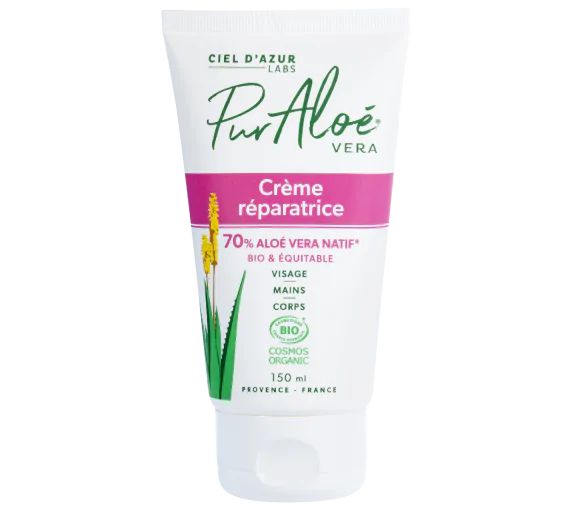 Crme rparatrice 70% Aloe vera Bio Pur Alo