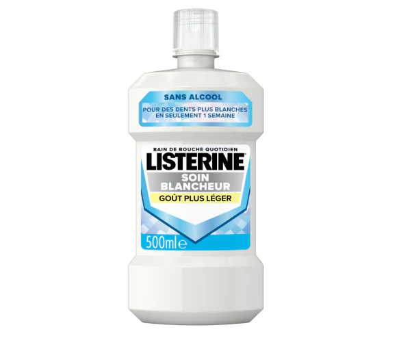 Bain de bouche soin blancheur Listerine - hygine bucco-dentaire