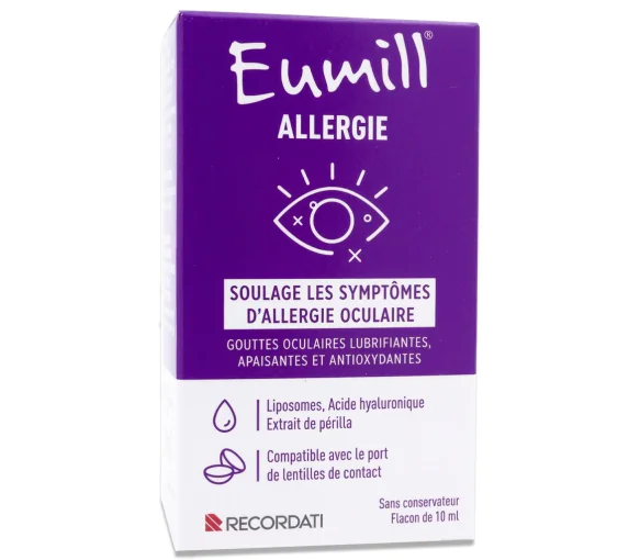 Eumill Allergie : gouttes oculaires apaisantes contre les allergies  oculaires