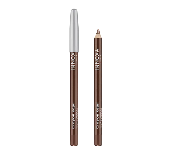 Crayon Pour Yeux Et Sourcils Waterproof INNOXA - Marron Glacé, Hypoallergénique, Testé Ophtalmo, 24 Mois PAO