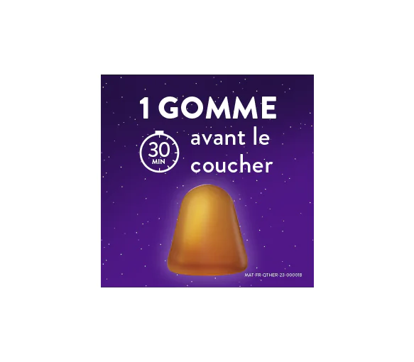 Complément Alimentaire Sommeil ZzzQuil - Gommes Mangue Banane, 30 Gommes, Aide à L'endormissement