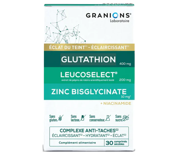 glutathion comprimés eclaircissant Complexe anti-taches éclat du teint Granions