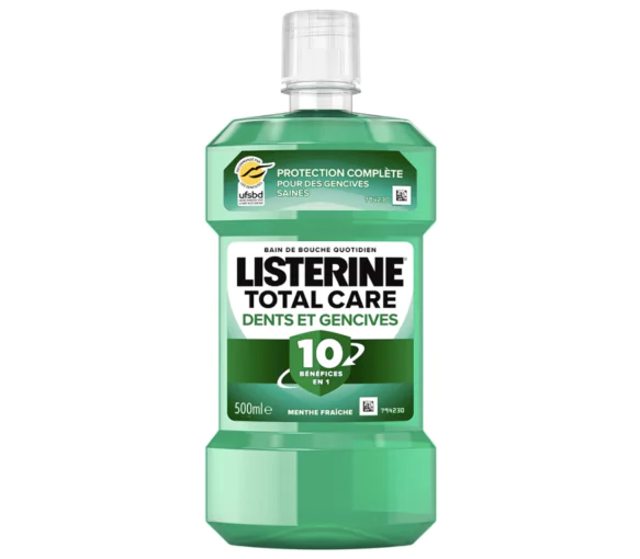 Bain de bouche quotidien total care dents et gencives menthe fraîche  Listerine